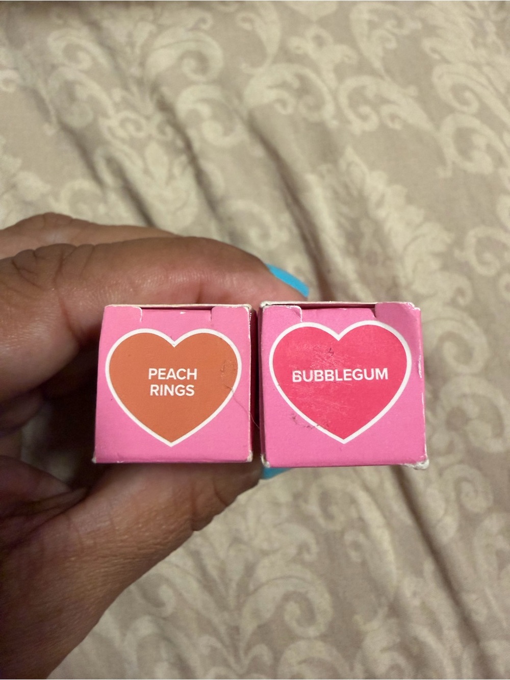 Too Faced Lipstick Duo — Peach Rings & Bubblegum